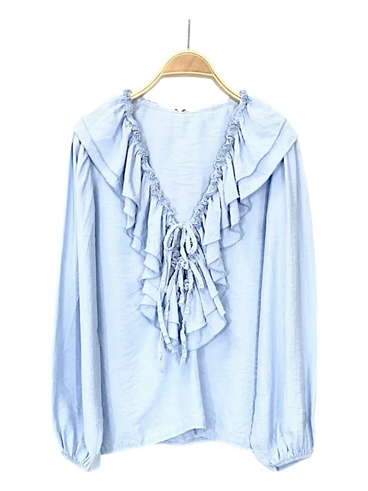 Blusa Escote Volantes