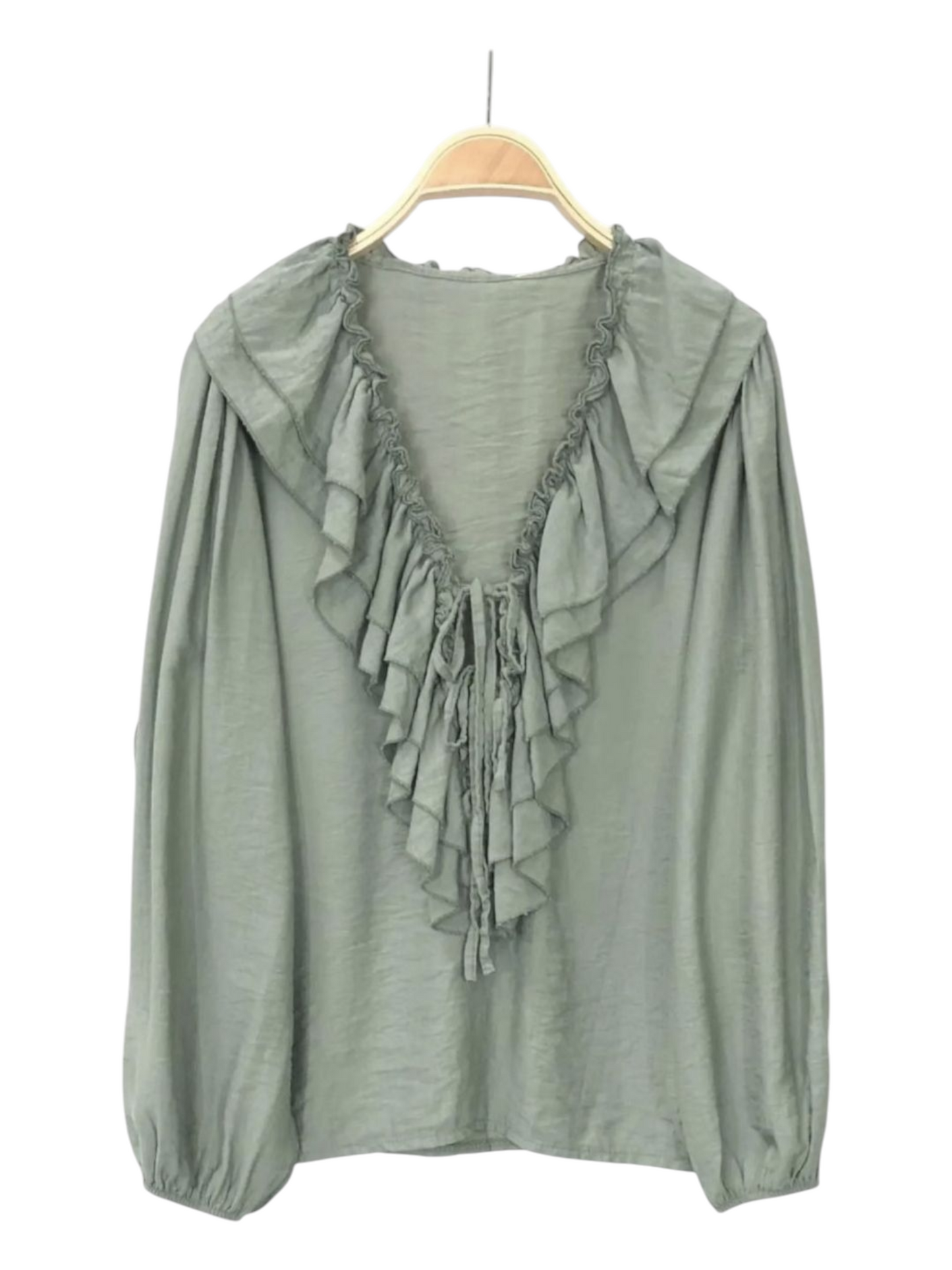 Blusa Escote Volantes