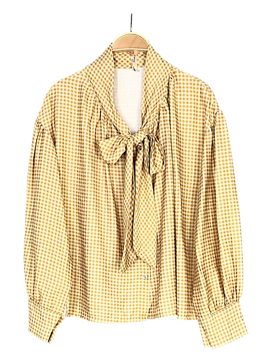 Blusa con Lazo estampado Vichy