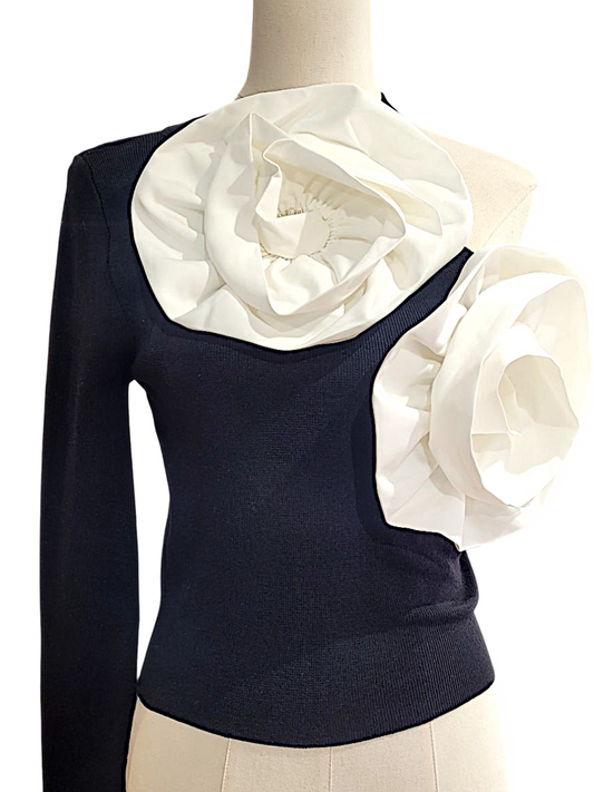 Jersey Asimétrico con Maxi Flores