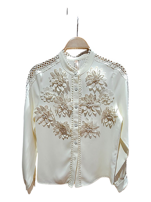 Blusa con Apliques Florales