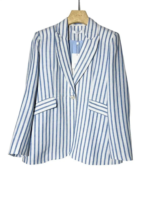 Blazer de Lino a Rayas