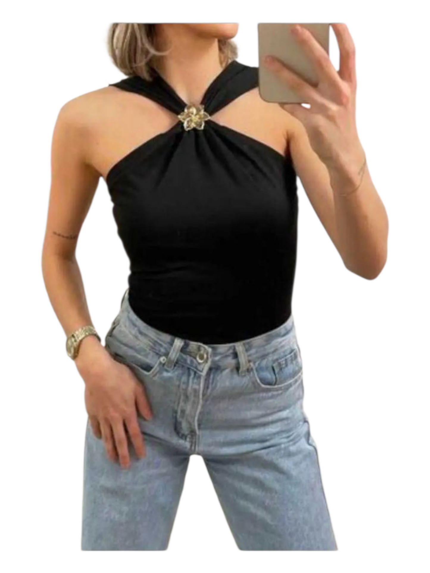 Top Cruzado con Broche