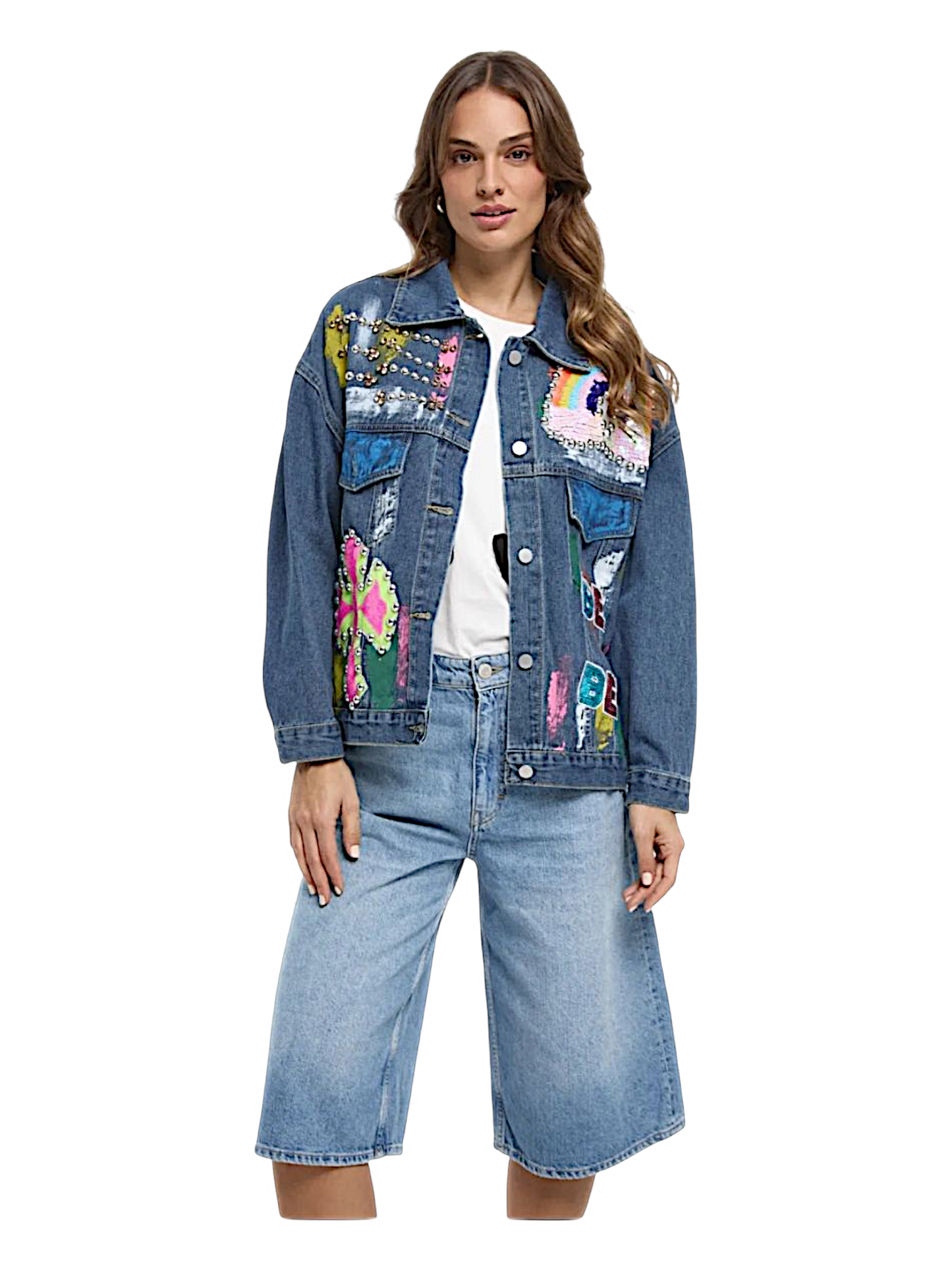 Cazadora Vaquera Estampada.