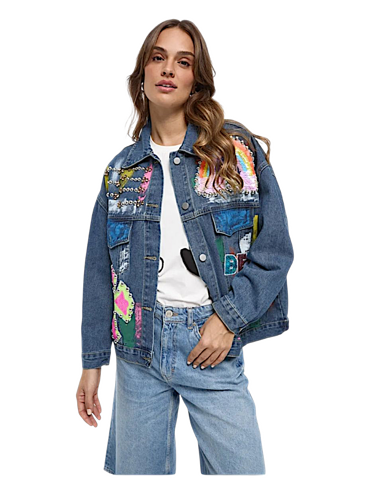 Cazadora Vaquera Estampada.