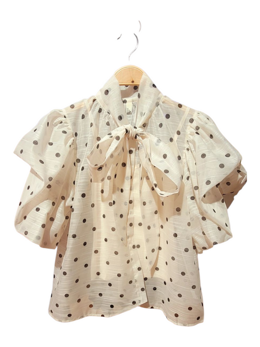 Blusa Lunares con Lazo.