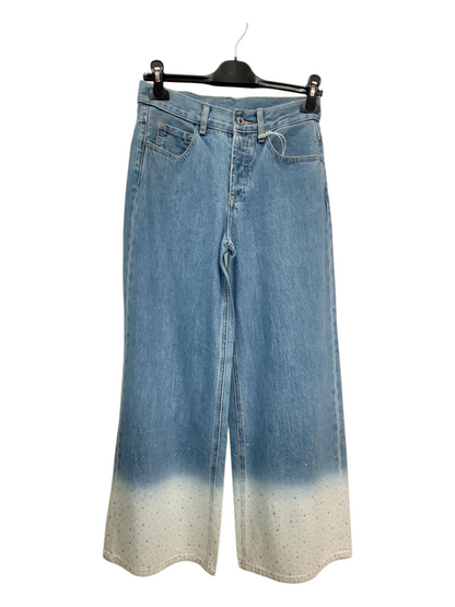 Jeans Deep Day Wide Leg con brillos .