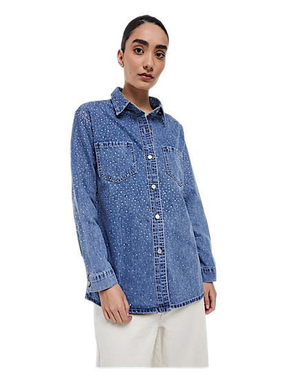 Sobrecamisa Denim con cristales