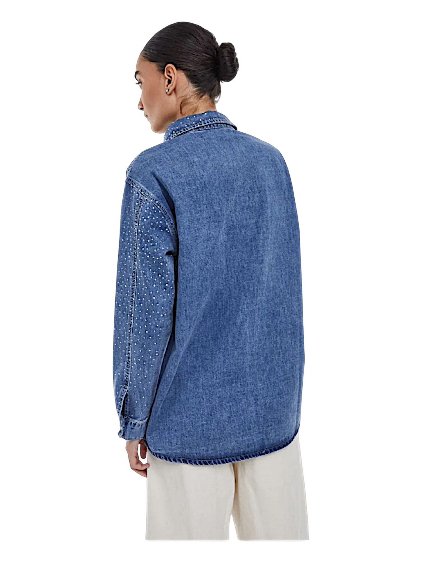 Sobrecamisa Denim con cristales