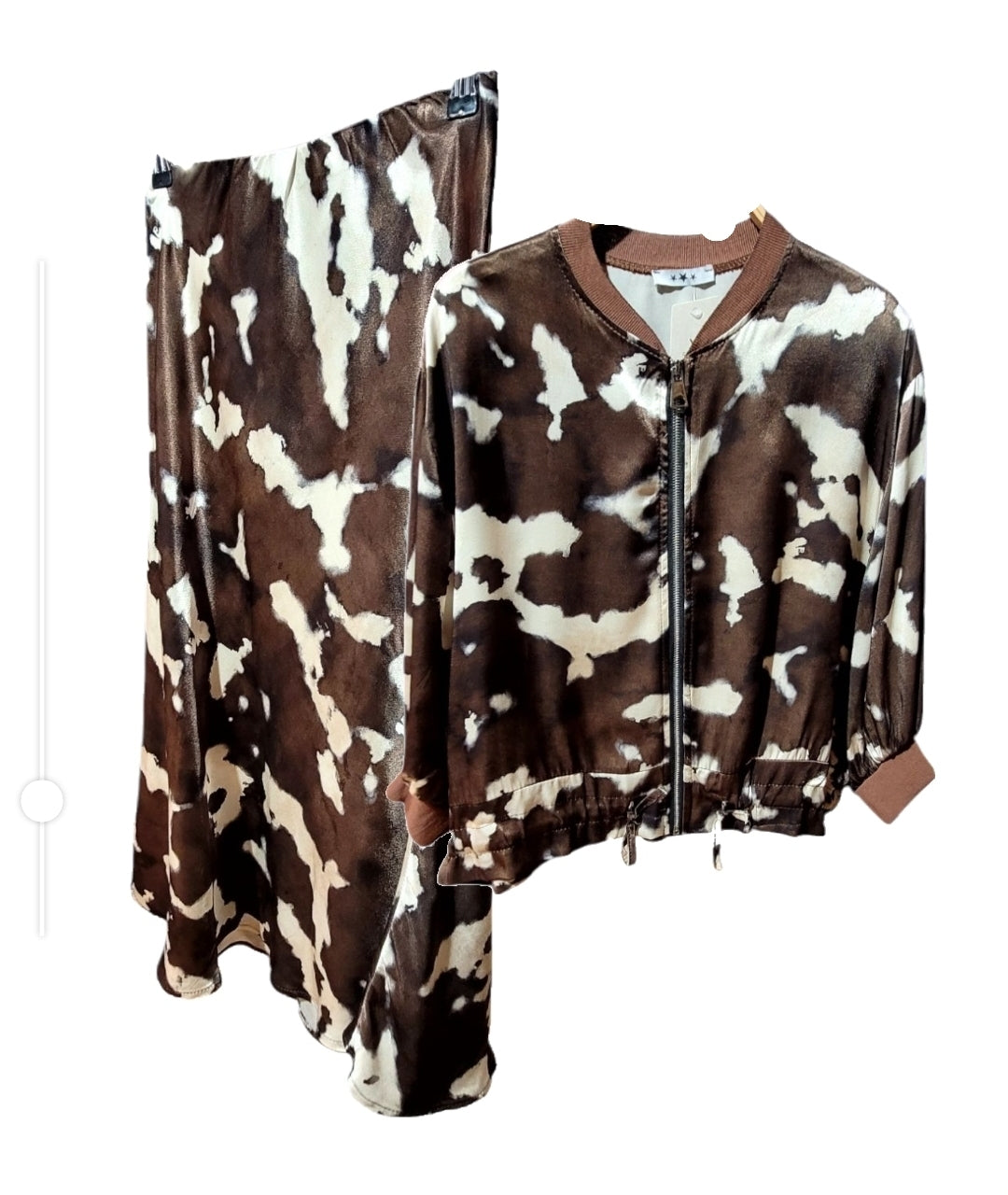 Conjunto Cow Print en Satén.